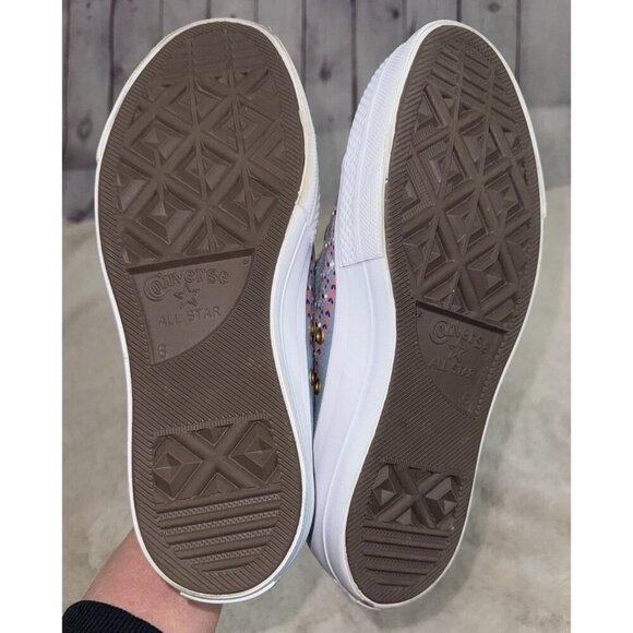 CONVERSE Women’s Chuck Taylor AS Lift Embroidered Florals Shoe A12051C Size 8 - Picture 9 of 9